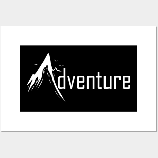 Logo Mountain Adventure On Camping Posters and Art